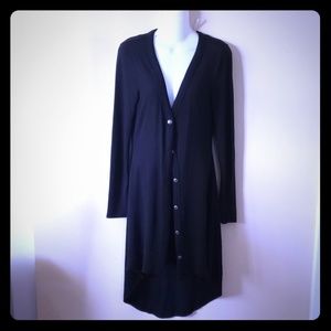 Long lightweight knit cardigan high-low NWT